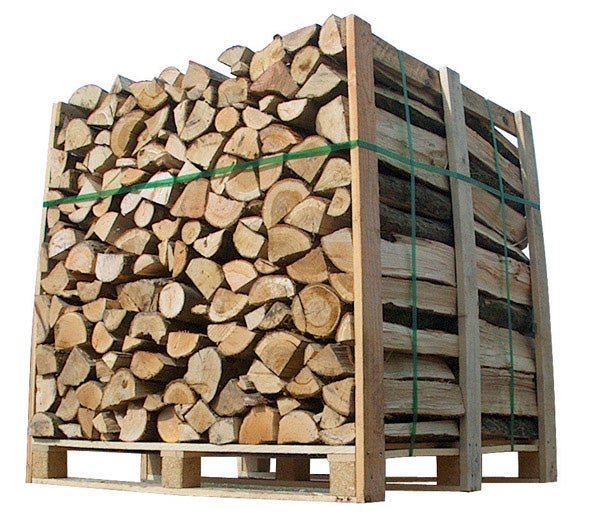Holzscheite, Länge 50 cm, Palette mit 1,5 Ster